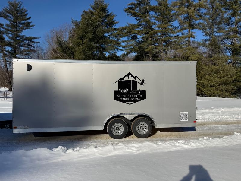 Silver 8.5'x20' Enclosed Trailer available for rent in Concord, NH | RentThis