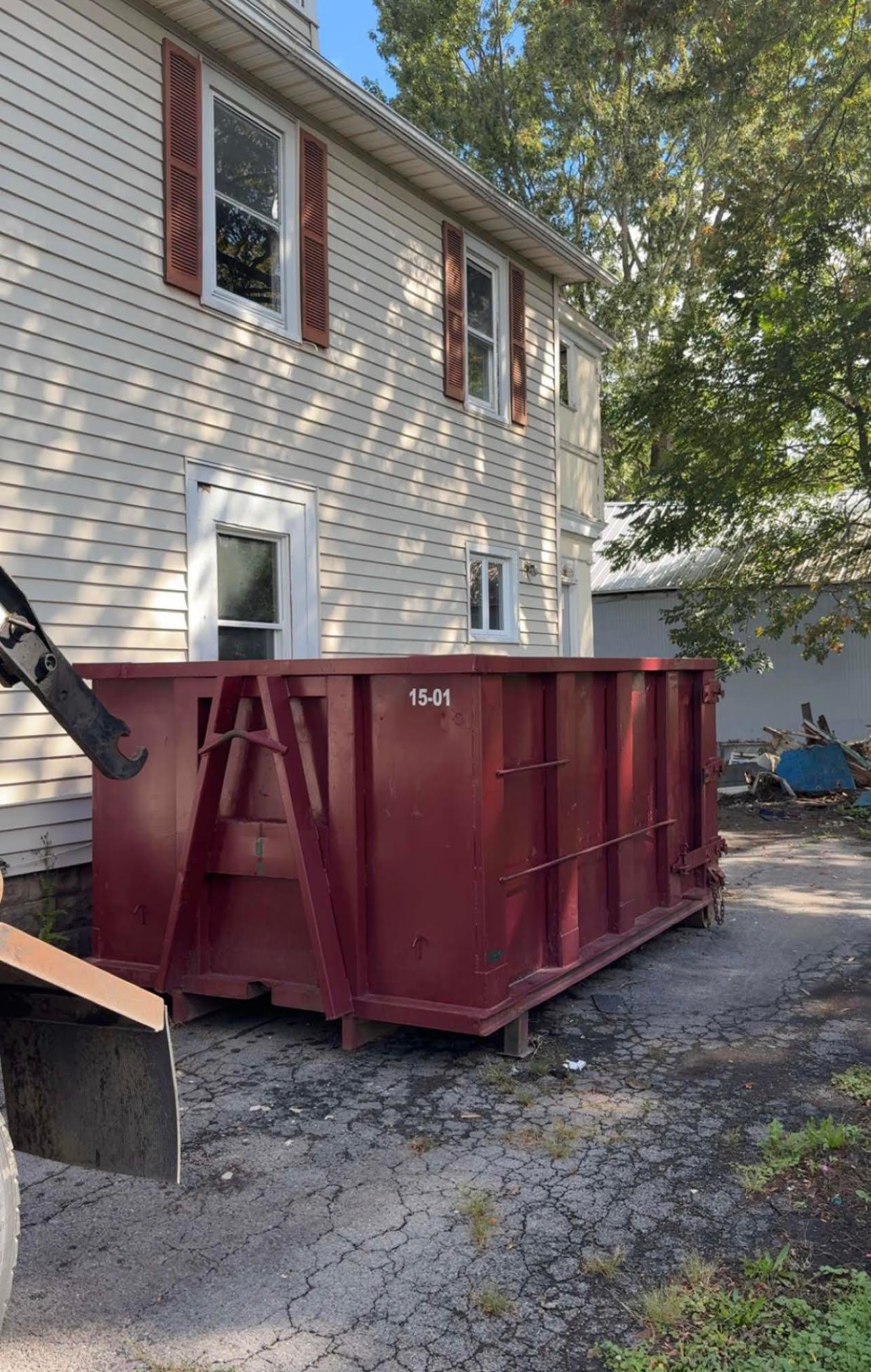 Red 15 Yard Dumpster Rental available for rent in Rome, NY | RentThis