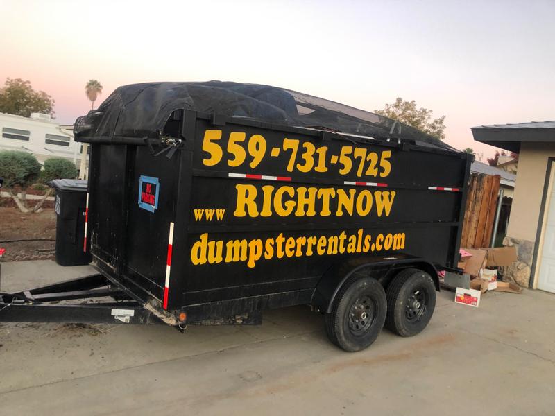 Black 10 Yard Dumpster available for rent in Porterville, CA | RentThis