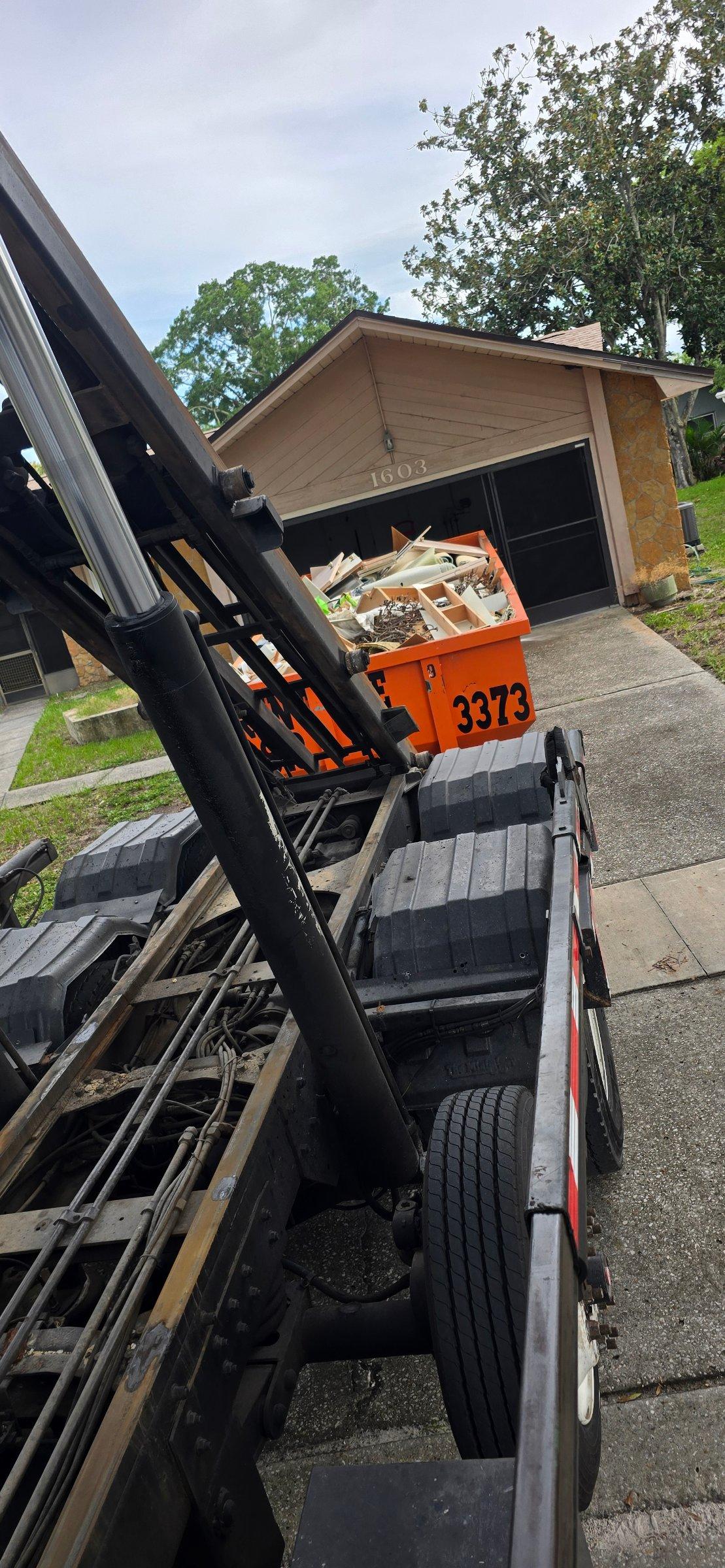 Orange 15 Yard Dumpster available for rent in Polk County, FL | RentThis