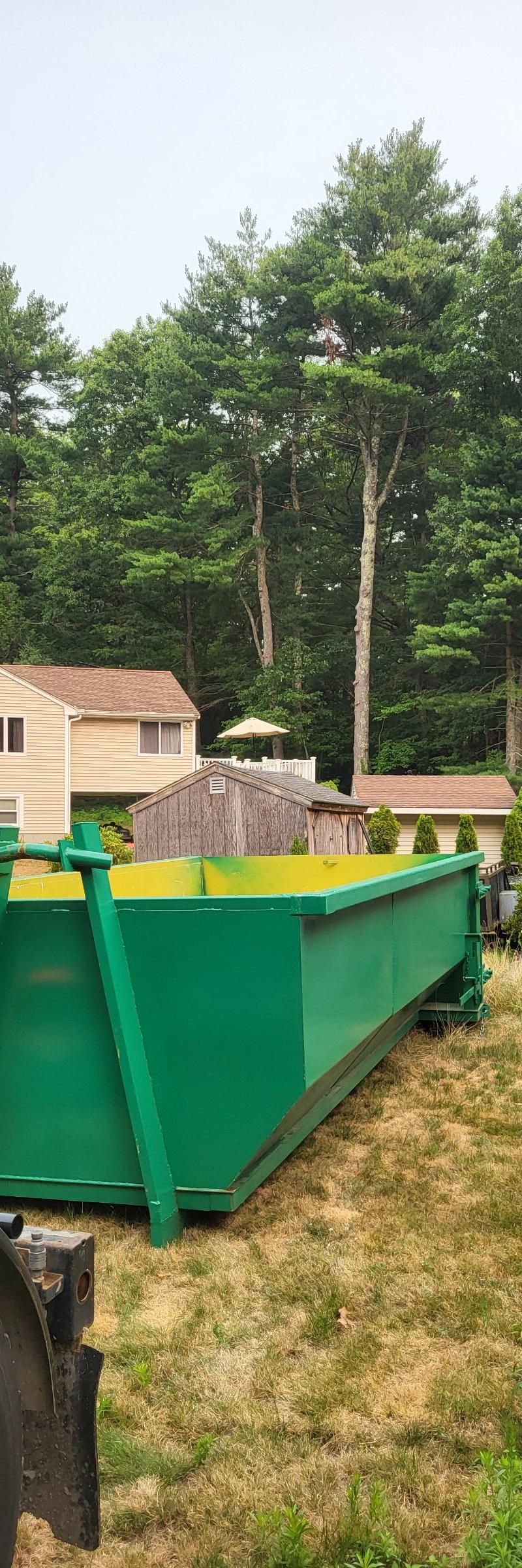 Green 15 Yard Dumpster available for rent in Taunton, MA | RentThis