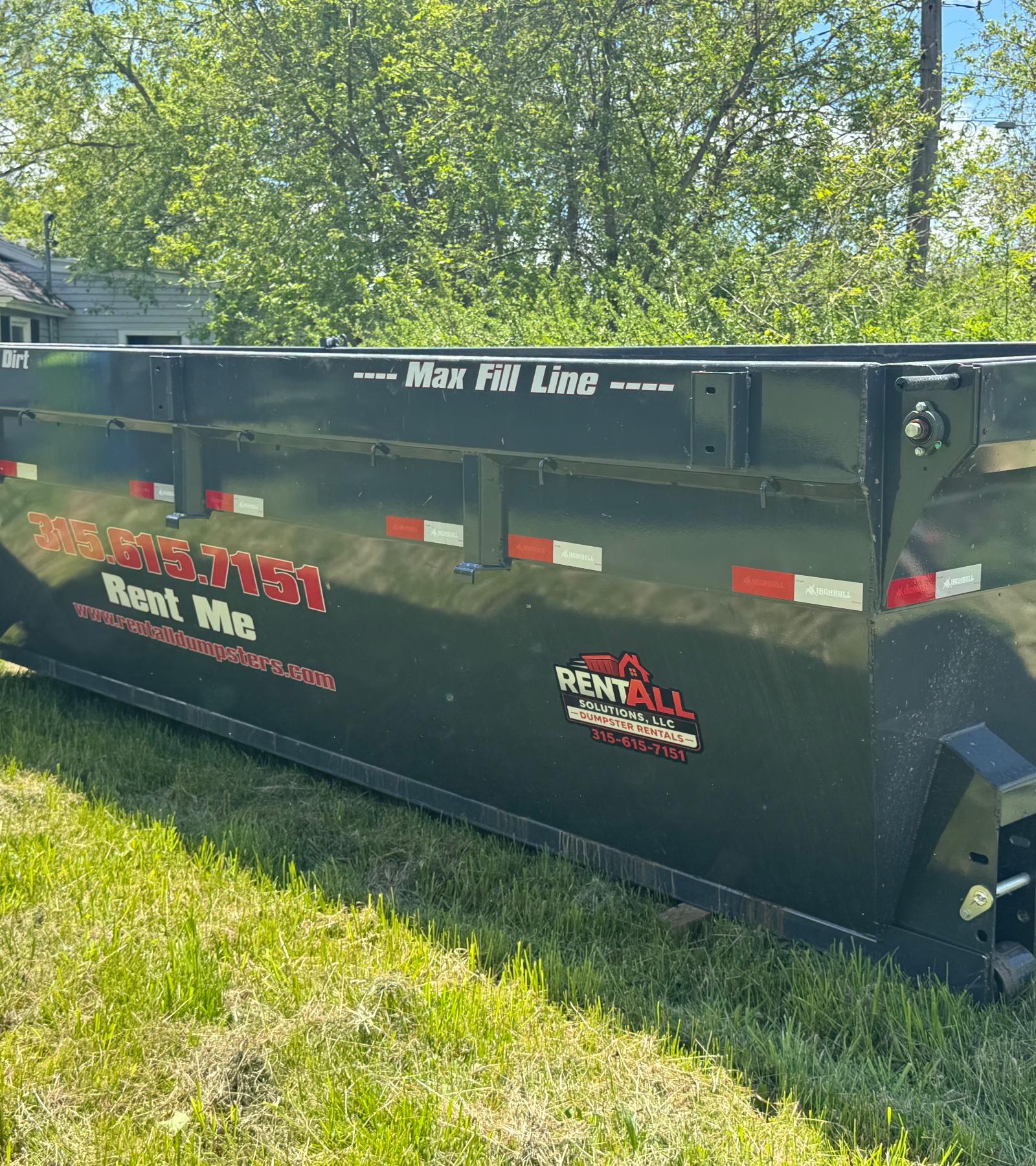 2025 Black 15 Yard Dumpster available for rent | RentThis