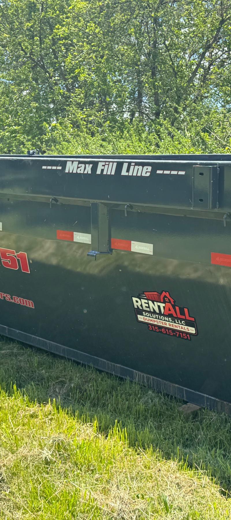 2025 Black 15 Yard Dumpster available for rent in Oneida County, NY | RentThis