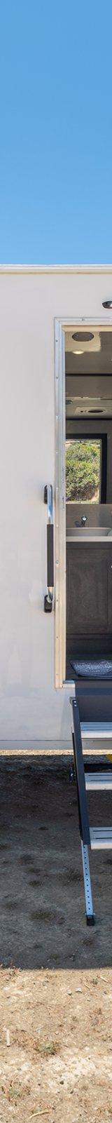 White 3-Stall Luxury Restroom Trailer available for rent | RentThis - photo 2