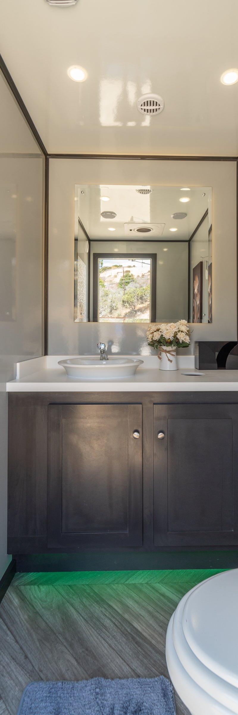 White 3-Stall Luxury Restroom Trailer available for rent in Richmond, CA | RentThis
