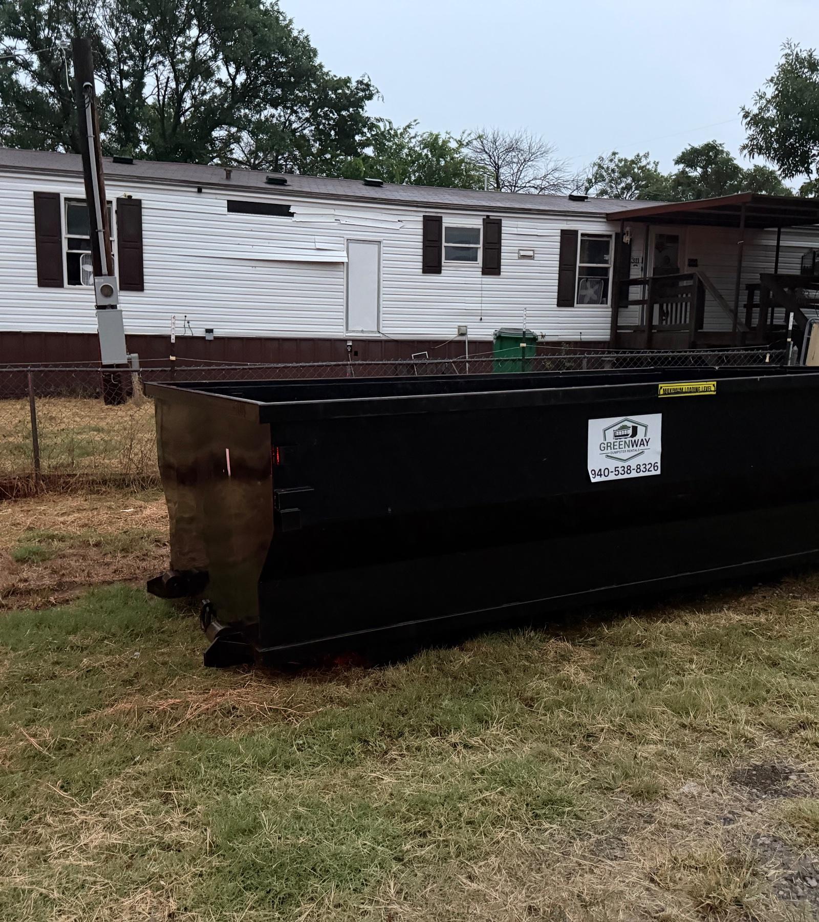 Black 15 Yard Dumpster available for rent | RentThis