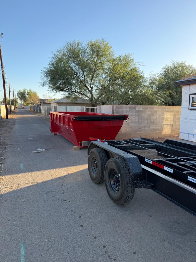 Red 15 Yard Dumpster available for rent in Peoria, AZ | RentThis