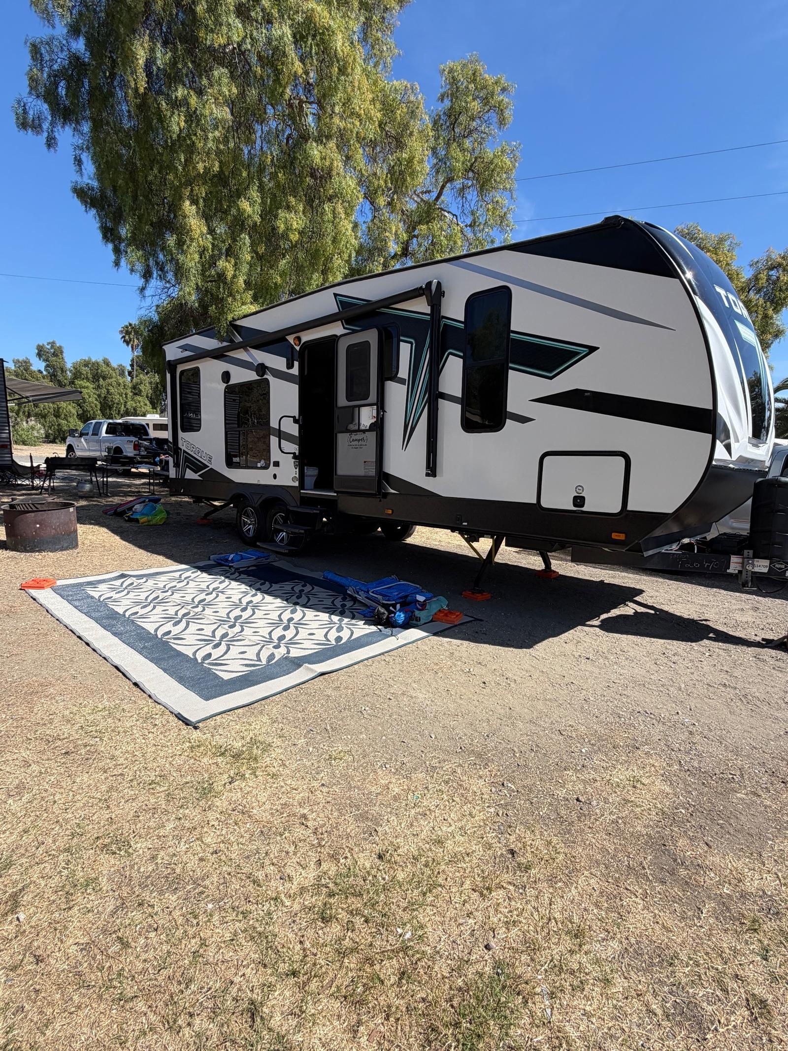 White 2022 Heartland Torque T26 Toyhauler RV Trailer available for rent in Santa Maria, CA | RentThis