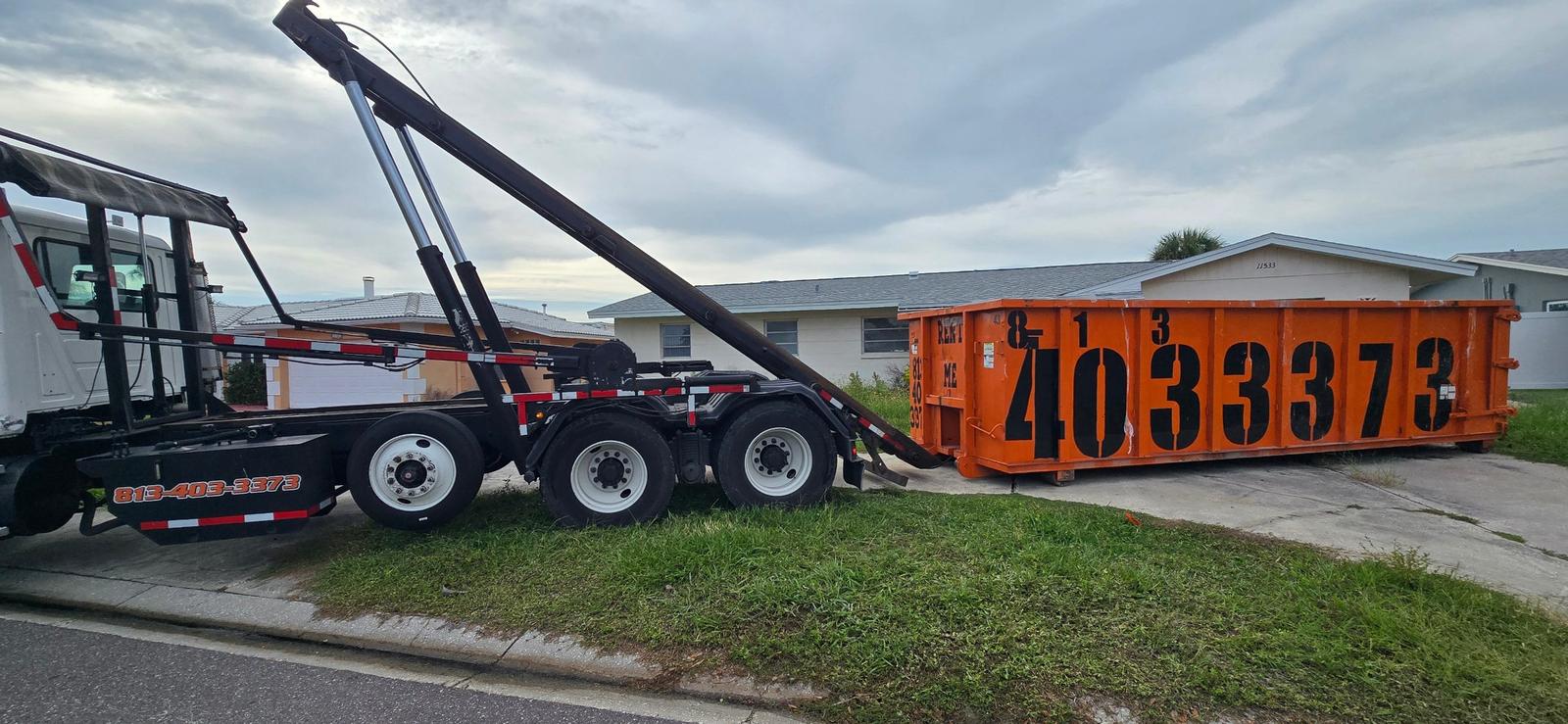 Orange 30 Yard Dumpster available for rent in Polk County, FL | RentThis