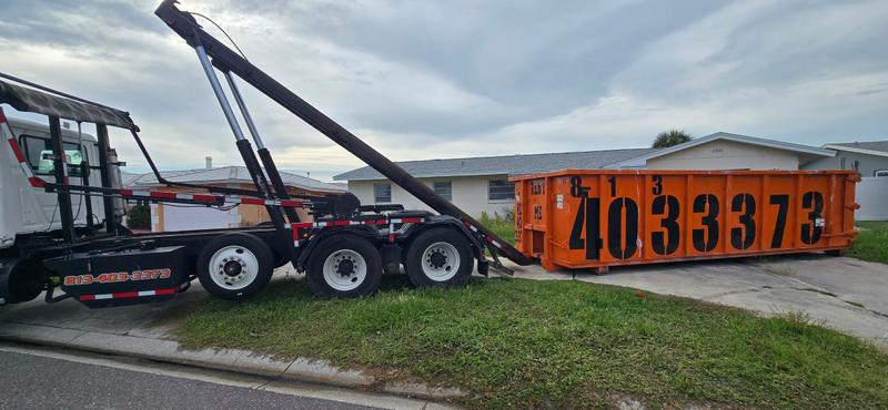 Orange 30 Yard Dumpster available for rent in Polk County, FL | RentThis