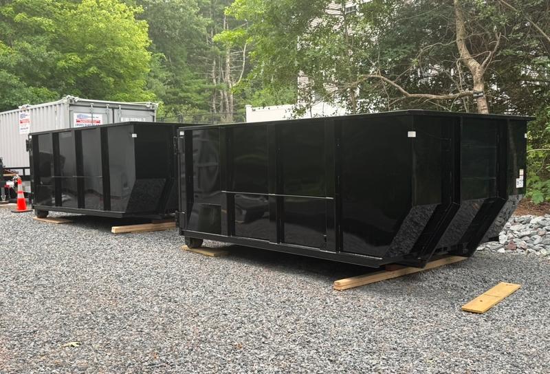 Black 15 Yard Dumpster available for rent in Bristol County, MA | RentThis