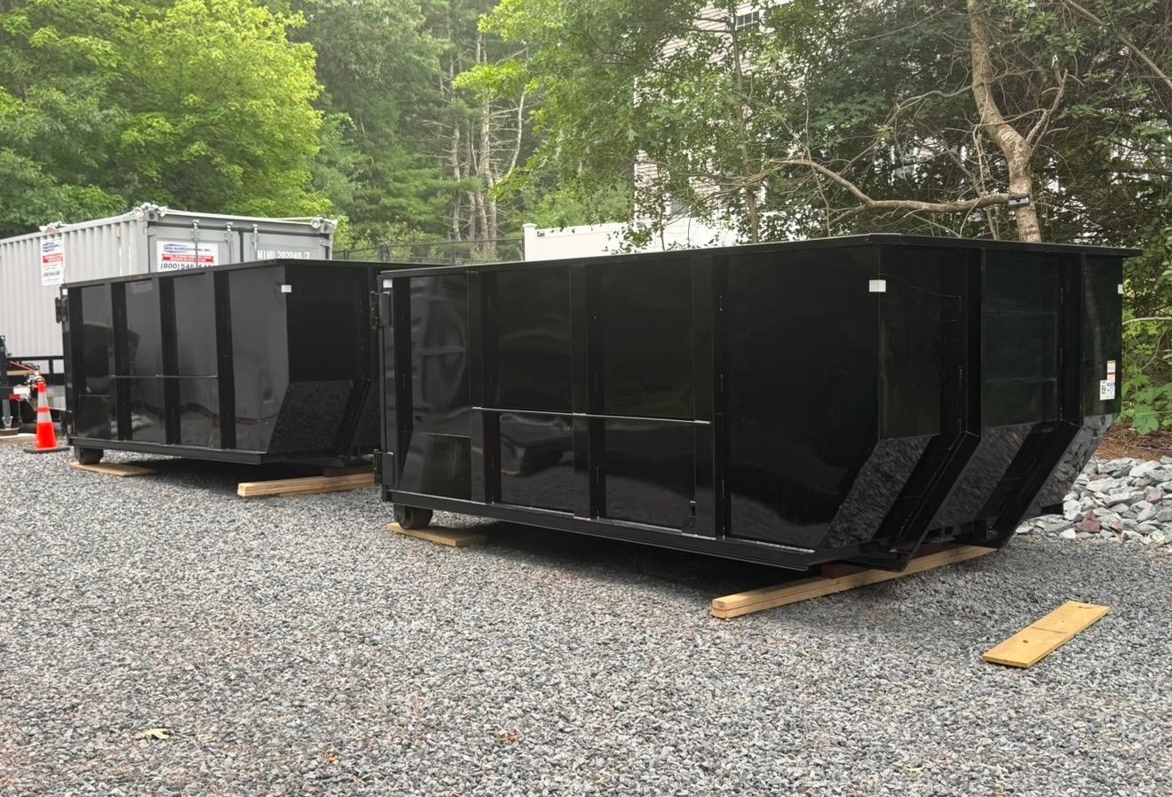 Black 15 Yard Dumpster available for rent in Bristol County, MA | RentThis