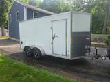 2019 White 7x14 Enclosed Cargo Trailer available for rent in Westfield, MA | RentThis - photo 1