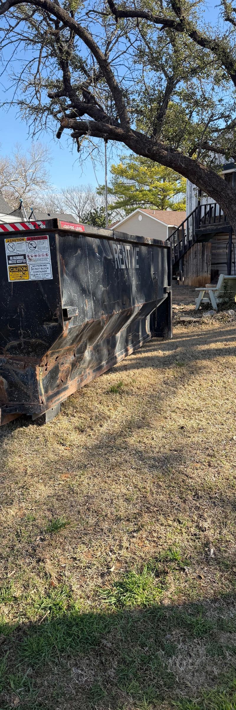 Black 20 Yard Dumpster available for rent in Wichita Falls, TX | RentThis