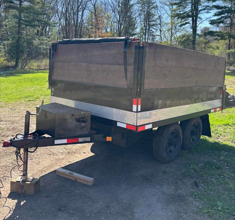 Black 9 yard dump trailer  available for rent in Holyoke, MA | RentThis