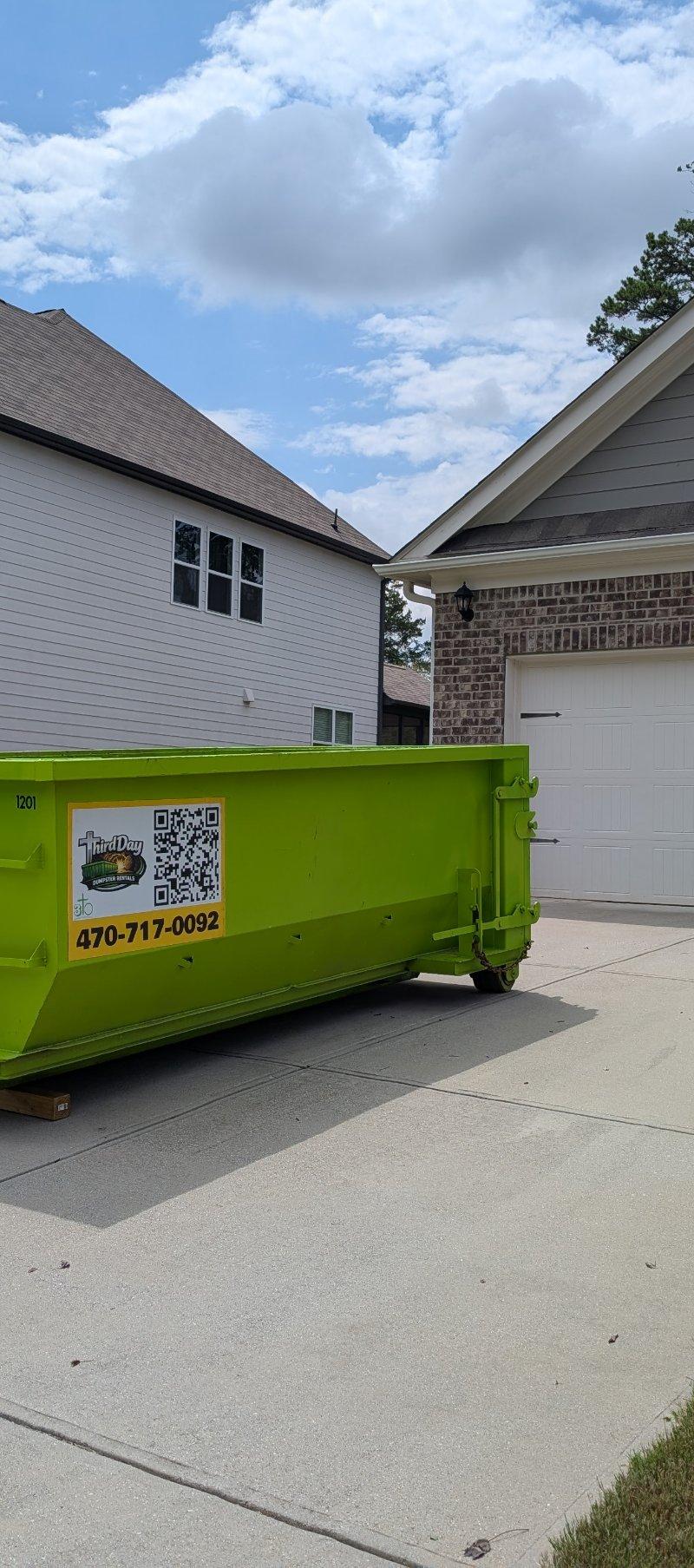 Green 10 Yard Dumpster available for rent in Marietta, GA | RentThis