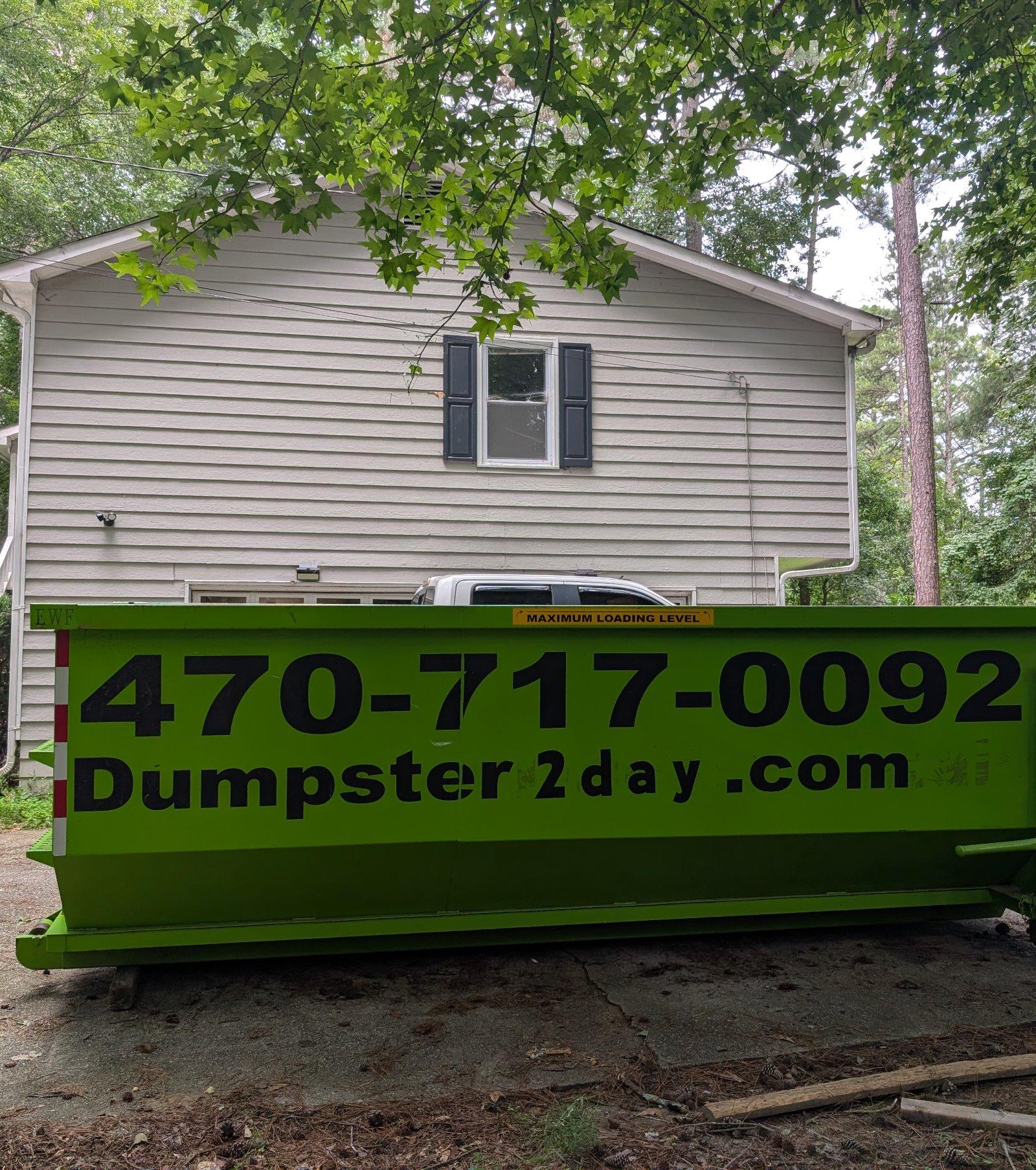 Green 20 Yard Dumpster available for rent | RentThis