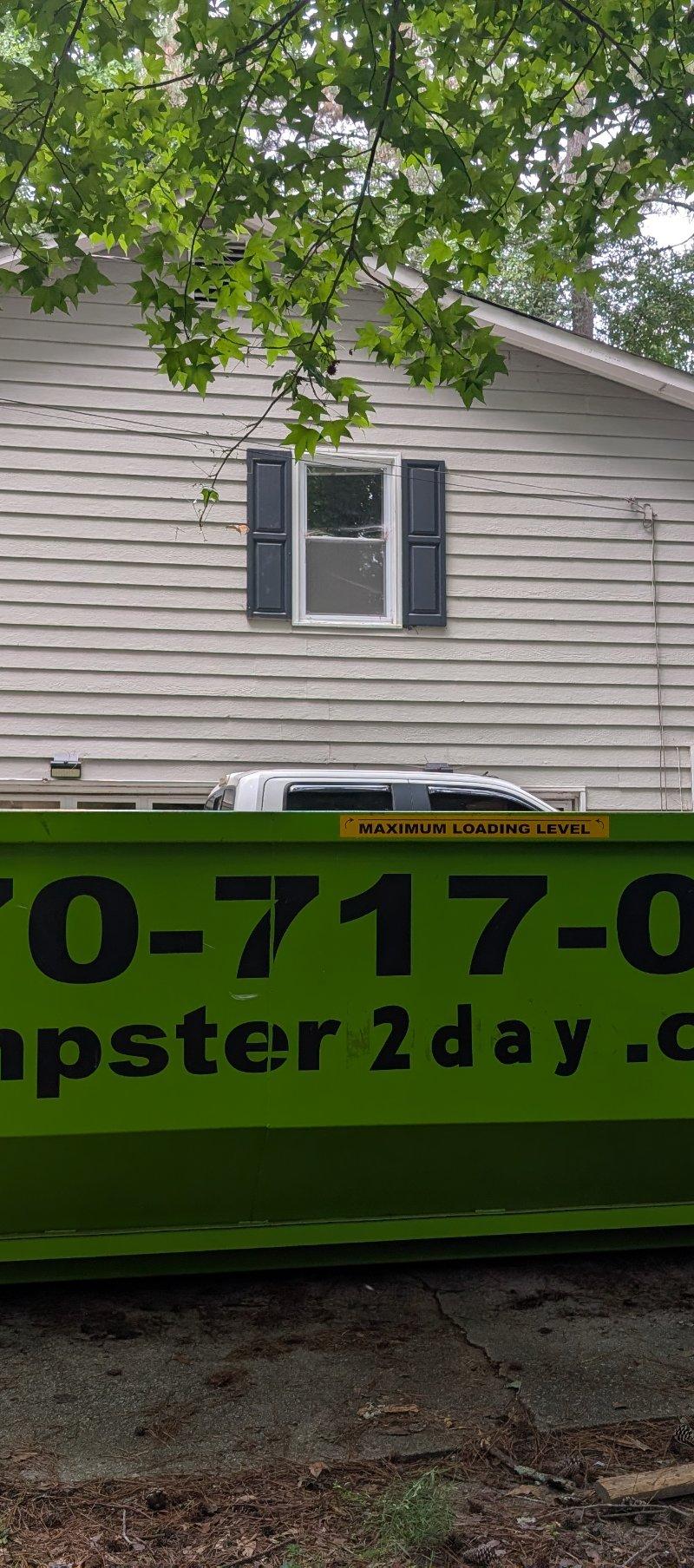 Green 20 Yard Dumpster available for rent in Acworth, GA | RentThis