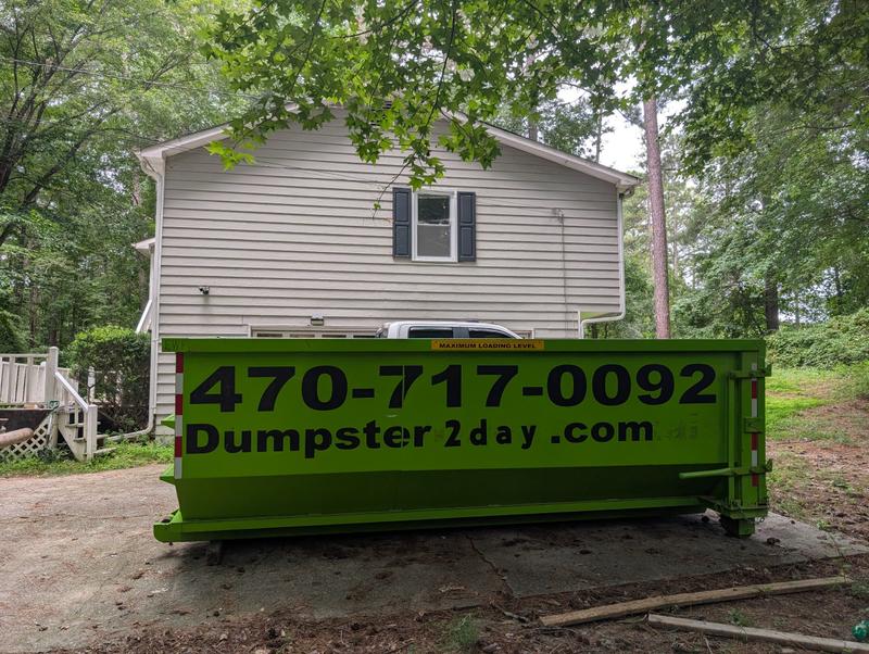 Green 20 Yard Dumpster available for rent in Acworth, GA | RentThis