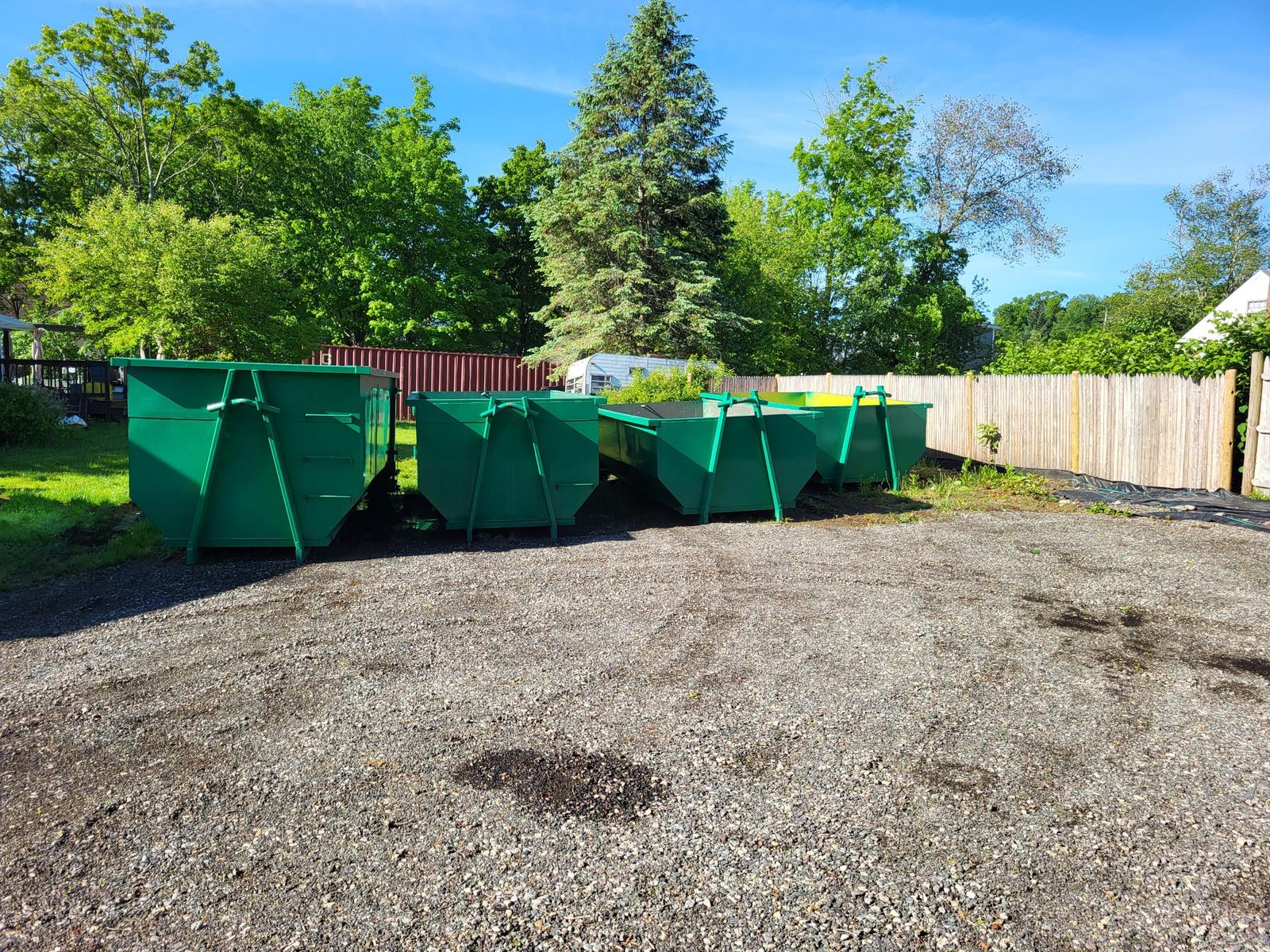 Green 20 Yard Dumpster available for rent in Taunton, MA | RentThis