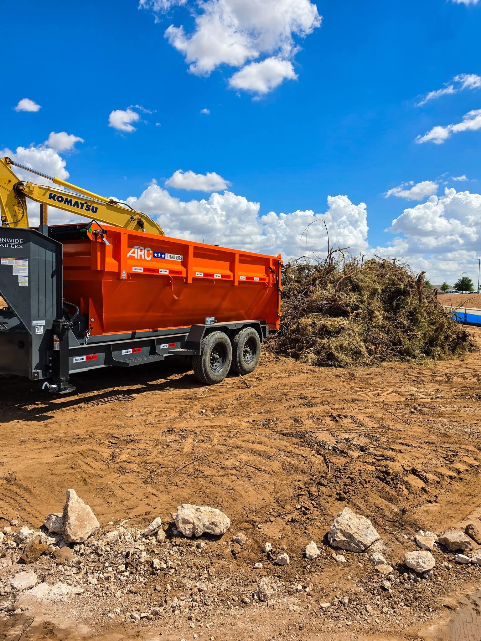 Orange 15 Yard Dumpster available for rent in Odessa, TX | RentThis