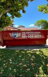 Red 25 yard Dumpster  available for rent in Corpus Christi, TX | RentThis - photo 1