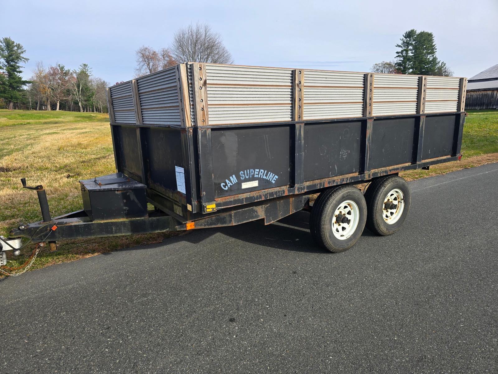 2000 Black 7x12 Deck Over with Removable sides Dump Trailer available for rent in Westfield, MA | RentThis