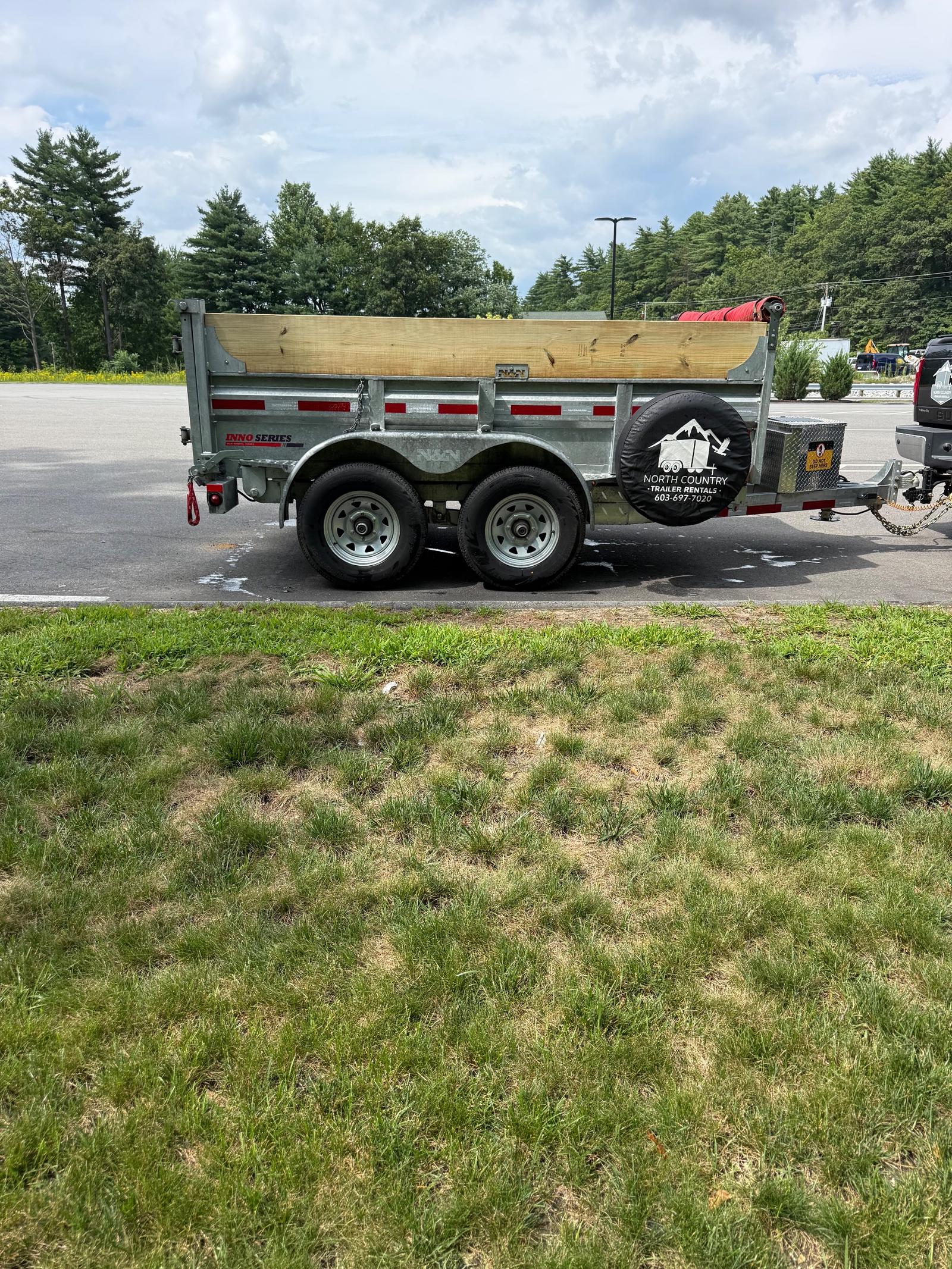 Silver 6’x10’ 10k Dump Trailer  available for rent in Concord, NH | RentThis